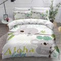 3D Printed Bedding Set with Koala, Also Suitable for Duvet Cover